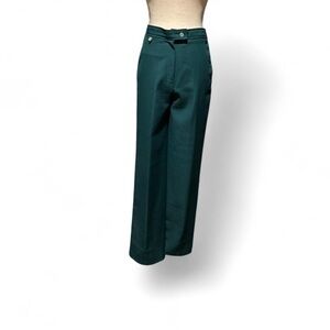 Vintage Green Wide-Leg Pants